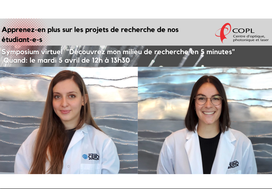Congrats to Pegah and Valérie who won 1st and 2nd place at the COPL Symposium!